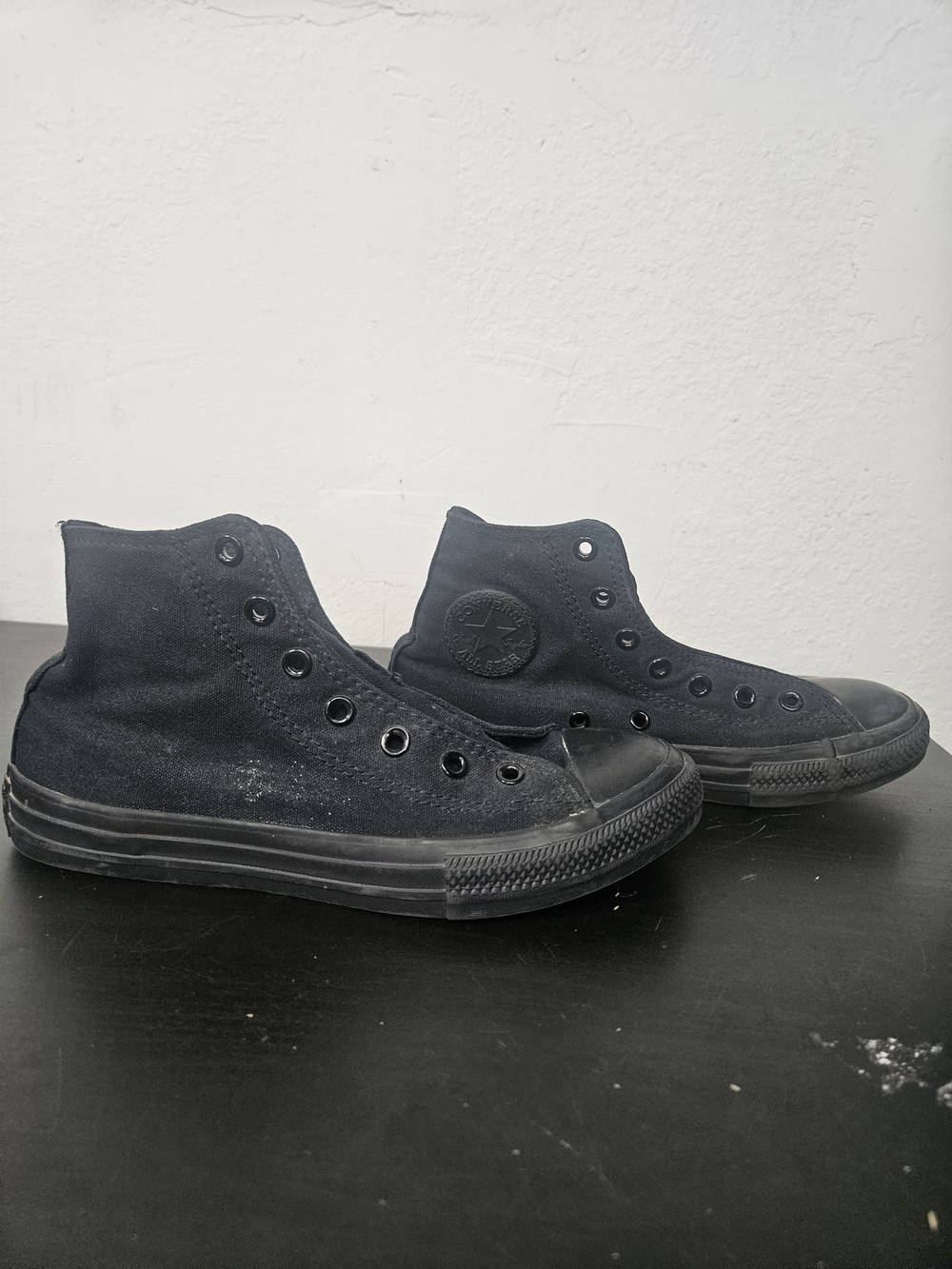 Converse Chuck Taylor All Star High Top Triple Black Big Kid Sz 3
